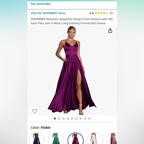 Dresses | Violetpink Formal Prom Dress With Slit Size 8 | Poshmark